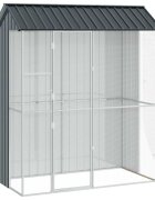 vidaXL Madár kalitka Antracit 215 x 110 x 247 cm Horganyzott acél