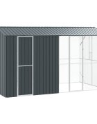 vidaXL Madár kalitka Antracit 430 x 208 x 247 cm Horganyzott acél