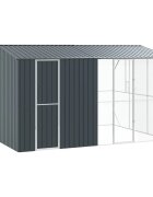 vidaXL Madár kalitka Antracit 430 x 310 x 247 cm Horganyzott acél