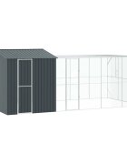vidaXL Madár kalitka Antracit 635 x 304 x 247 cm Horganyzott acél