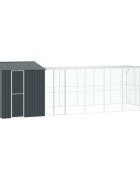 vidaXL Madár kalitka Antracit 845 x 304 x 247 cm Horganyzott acél