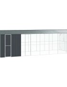 vidaXL Madár kalitka Antracit 860 x 310 x 247 cm Horganyzott acél