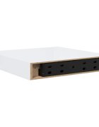 vidaXL magasfényű fehér MDF lebegő fali polc 23 x 235 x 38 cm