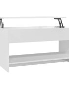 vidaXL magasfényű fehér szerelt fa dohányzóasztal 102x50x525 cm