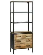 vidaXL Magasfiú fiókkal Barna 70 x 35 x 180 cm Tömör Mangófát
