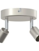 vidaXL Mennyezeti spotlámpa fényszórókkal Nikkel 12 x 8 cm Acél