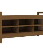 vidaXL mézbarna tömör fenyőfa előszoba pad 110 x 40 x 60 cm