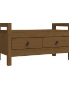 vidaXL mézbarna tömör fenyőfa előszoba pad 80 x 40 x 43 cm