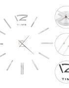 vidaXL modern küllemű ezüstszínű 3D falióra 100 cm XXL méret