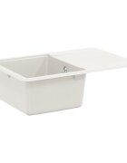 vidaXL Mosogató 80% Kvarc és 20% Gyanta 670 x 460 mm Fehér