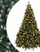 vidaXL Műanyag Hajtogatós Karácsonyfa 300 cm 300 LED Meleg fehér