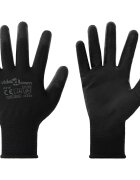 vidaXL Munkakesztyűk 24 db Fekete 10 / xl Poliészter
