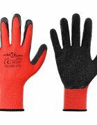 vidaXL Munkakesztyűk 24 db Piros és Fekete 10 / xl Latex bevonat
