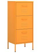vidaXL mustársárga acél tárolószekrény 425 x 35 x 1015 cm