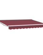 vidaXL Napernyő keret Burgundi 250 x 200 cm Poliészter PU bevonattal