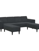 vidaXL Nappali Kanapé 3 db Fekete