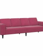 vidaXL Nappali Kanapé Bordó 250 x 77 x 76 cm