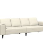 vidaXL Nappali Kanapé Krém 250 x 77 x 76 cm