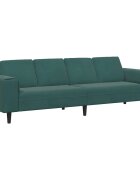 vidaXL Nappali Kanapé Sötétzöld 250 x 77 x 76 cm