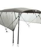 vidaXL négyágú bimini tető hálós oldalfalakkal 243x(200-213)x137 cm