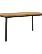 vidaXL Négyzet Alakú Étkezőasztal 160 x 70 x 75 cm Tömör Akácfa Fehér