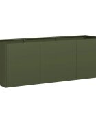 vidaXL növénytartó olívazöld 120x40x40 cm hidegen hengerelt acél