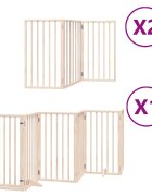 vidaXL nyárfa 12 paneles összecsukható kutyakapu ajtóval 600 cm