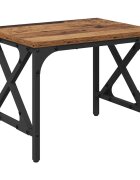 vidaXL Nyomtatóállvány Antik Fa 40 x 30 x 31 cm Szerelt Fa