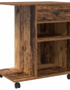 vidaXL Nyomtatóállvány Antik Fa 60 x 40 x 685 cm Szerelt Fa