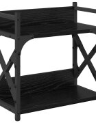 vidaXL Nyomtatóállvány Fekete tölgy 40 x 20 x 40 cm Szerelt Fa