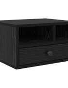 vidaXL Nyomtatóállvány Fekete tölgy 40 x 32 x 24 cm Szerelt Fa
