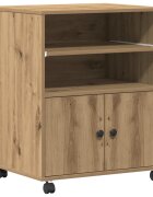 vidaXL Nyomtatóállvány Kézműves Tölgy 60 x 48 x 74 cm Szerelt Fa
