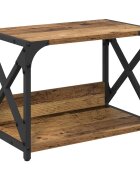 vidaXL Nyomtatóállvány Öreg fa 44 x 26 x 31.5 cm Szerelt Fa