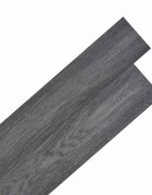 vidaXL Öntapadós PVC Padló Deszkák Fekete és Fehér 305 x 61 cm 28 db