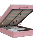 vidaXL Óriáságy matraccal fejtámlával Rózsaszín 120 x 190 cm Bársony