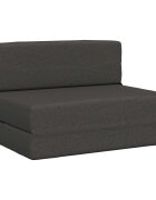 vidaXL Összecsukható kanapéágy Sötétszürke 100 x 80 x 60 cm Szövet