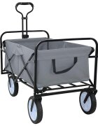 vidaXL Összecsukható Kézi Kocsi 94 x 53 x 99 cm Szürke 200 kg