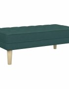 vidaXL pad párnával Sötétzöld 113 x 57 x 39 cm szövet