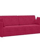 vidaXL Padlókanapé-ágy Bordó 213 x 70 x 77 cm Bársony