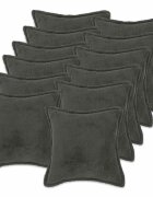 vidaXL Párna huzat 12 db HOUTEN Sötétszürke 50 x 50 cm Bouclé
