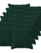vidaXL Párna huzat 12 db HOUTEN Sötétzöld 45 x 45 cm Bársony