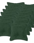 vidaXL Párna huzat 12 db HOUTEN Sötétzöld 50 x 50 cm Bouclé