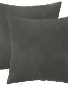 vidaXL Párna huzat 2 db HEERLEN Sötétszürke 30 x 30 cm Bársony