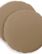 vidaXL Párna huzat 2 db HEERLEN Tópszínű Átm. 60 cm Poliészter