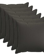 vidaXL Párna huzat 6 db HOUTEN Sötétszürke 65 x 65 cm Műlenszövet
