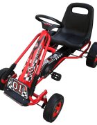 vidaXL Pedálos gokart állítható üléssel piros
