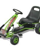 vidaXL pedálos gokart kocsi állítható üléssel zöld