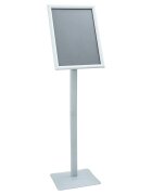 vidaXL Pedestal poszter állvány 325 x 27 x 126 cm Öntöttvas Ezüst