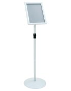 vidaXL Pedestal poszter állvány 33 x 33 x 123 cm PVC és Acél Ezüst