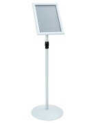 vidaXL Pedestal poszter állvány 33 x 33 x 126 cm PVC és Acél Ezüst